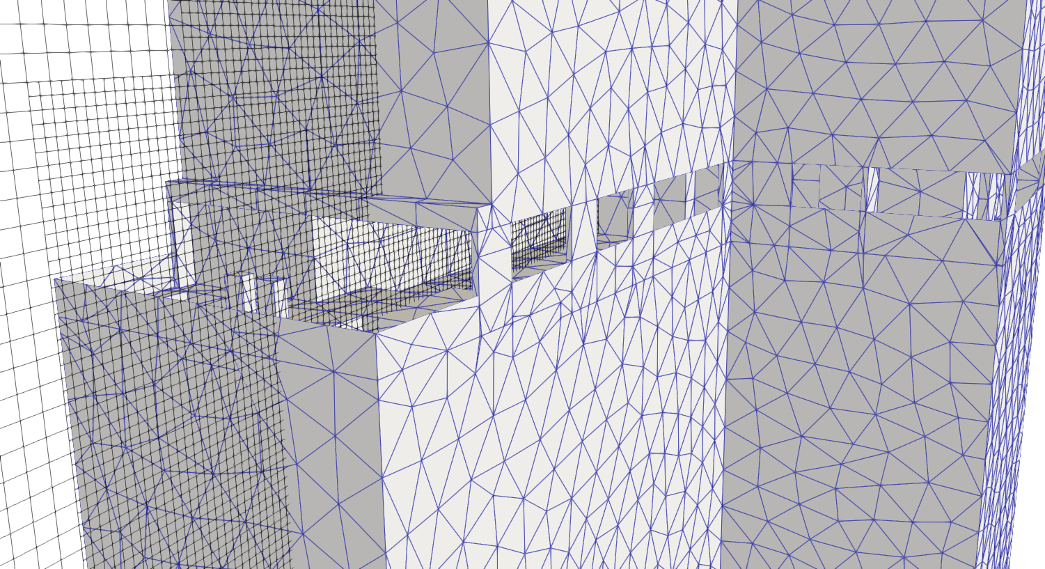 Detailed building mesh in LBM