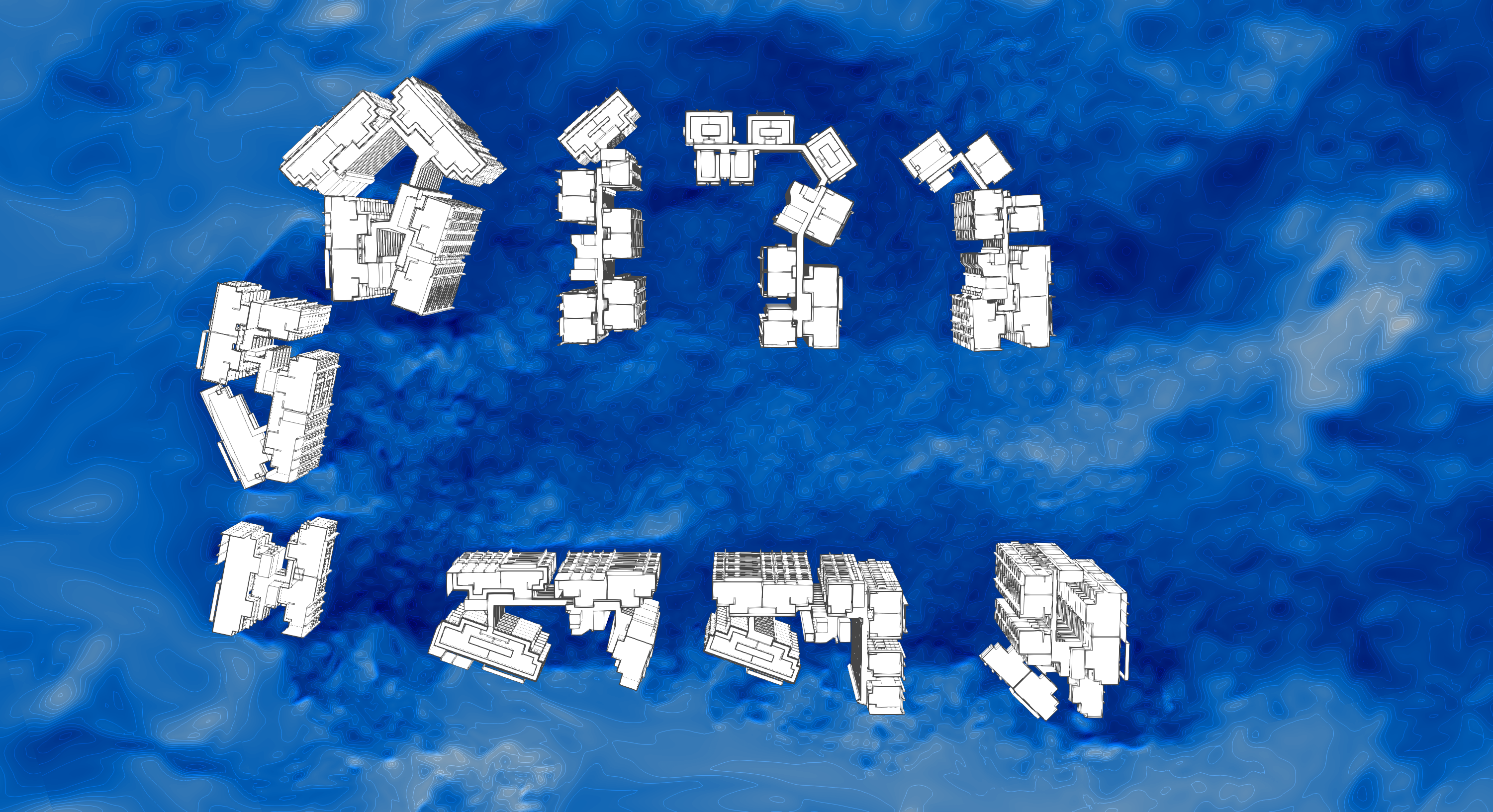 The easiest way to place building parts in a CFD domain